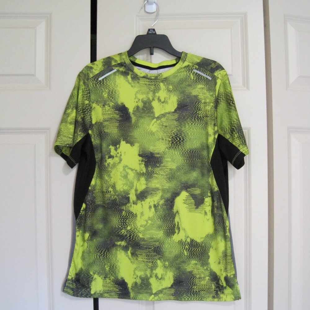Athletic Works Kids Short Sleeve Tee - Neon Yellow and Black sz XXL boys